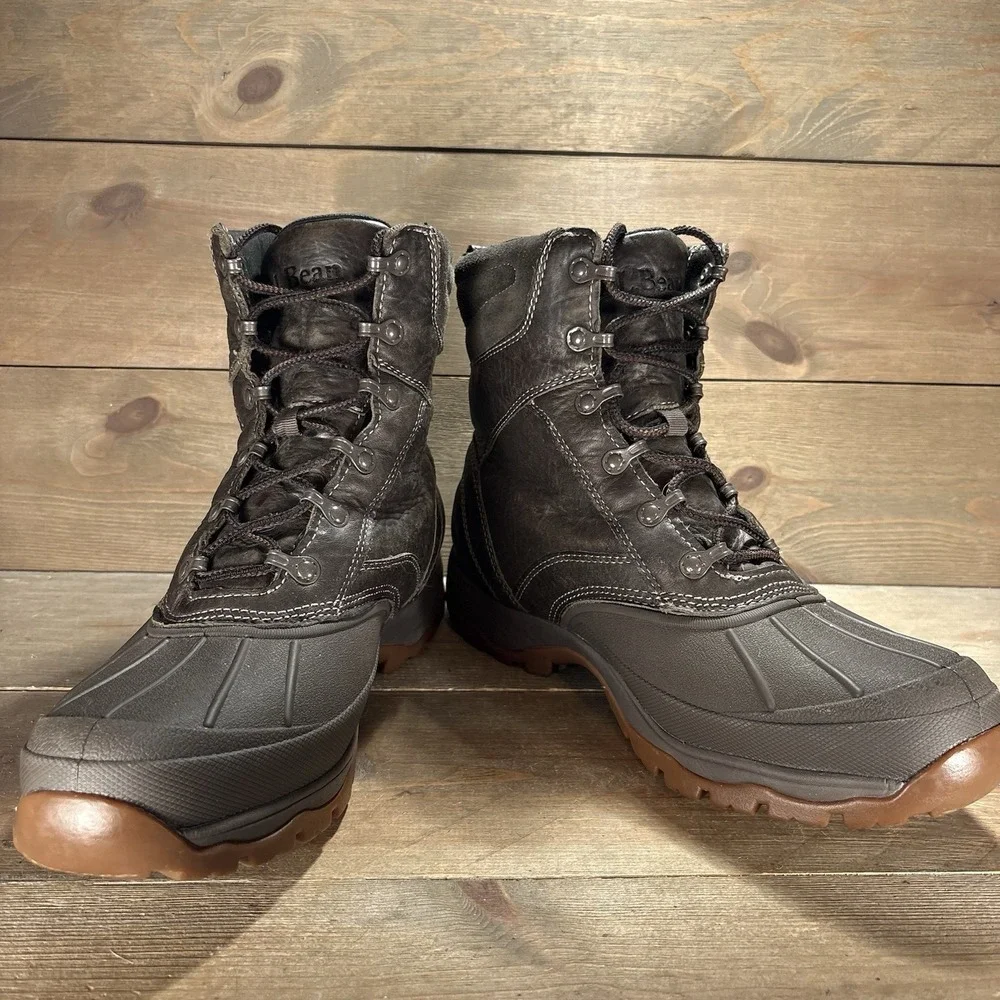 ll bean storm chaser 5 mens size 11.5 shoes brown leather waterproof boots